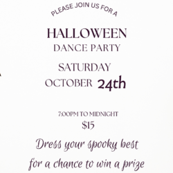 HALLOWEEN- DANCE-24 OCTOBER 2026- Varsity Community Centre